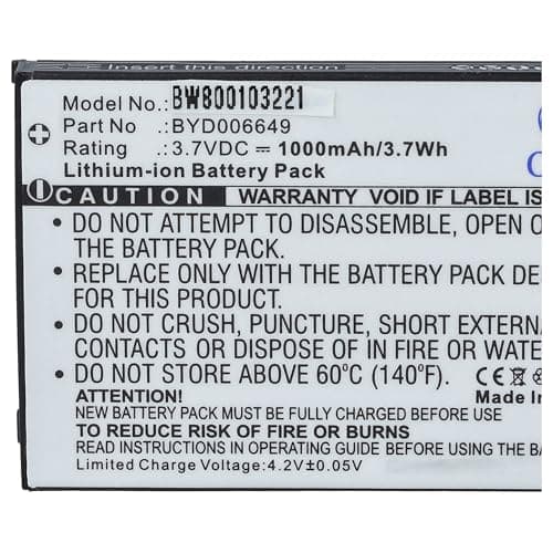 vhbw Battery Compatible with NUK 10256296, BM300 Parent Unit, Eco Control + Video Baby Monitor, Baby Monitor (1000mAh, 3.7V, Li-ION) - Image 6