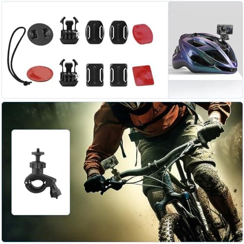 Sports Camera Accessories Kit, Compatible with GoPro, AKASO, Campark, Crosstour, APEMAN, COOAU, Apexcam, WOLFANG, Surfola, SJCAM - Image 6