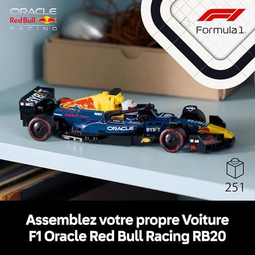 LEGO Speed Champions Voiture F1 Oracle Red Bull Racing RB20 - Voiture de Course de Formule 1 pour Adulte - Inclut Une minifigurine Collector de Pilote - Cadeau pour Fans de Sport Automobile 77243 - Image 4