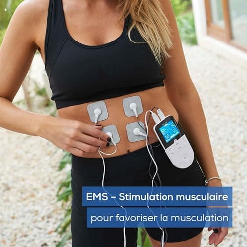 Beurer EM49 3 in 1 Muscle Stimulator:TENS/EMS/Massage, TENS Pain Relief Therapy, Electric Muscle Stimulation, EMS 4 Electrodes, Black Reusable Included, Easy to Carry - Image 6