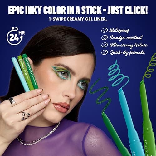 NYX Professional Makeup Epic Inky Stix - Eyeliner gel-crème waterproof - Tenue 24H Sans Bavure ni retouche - Pointe biseautée ultra-précise - Teinte : Black Screen - Image 7