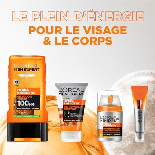 L'Oréal Men Expert - Roll-On Anti-Cernes & Anti-Poches pour Homme - Hydrate & illumine - Concentré en Vitamine C & Caféine - Usage Quotidien - Hydra Energetic - 10 ml - Image 6