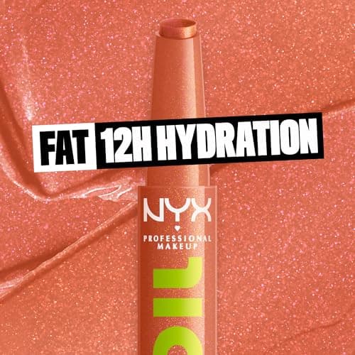 NYX Professional Makeup Lip Balm Tinted Lip Balm, Moisturizing Oils, Long Lasting Hydration, Light Formula, Vegan, Fat Oil Slick Click, Shade : Clout - Image 5