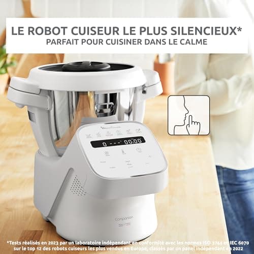 Moulinex Companion, HF8408F1 Robot Cooker, 14 Functions, 3L Bowl, Capacity XL 10 People, Cook, Mixing, Chopping, Silent, Dishwasher Safe, Made in France, Grey - Image 6