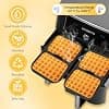 Cozary Air Fryer Accessories Mould for Ninja AF400EU, AF451EU & AF500EU - Silicone Waffle Mould for Waffles, Oven & Microwave Friendly, Dishwasher Safe, 2 Pieces - Image 4