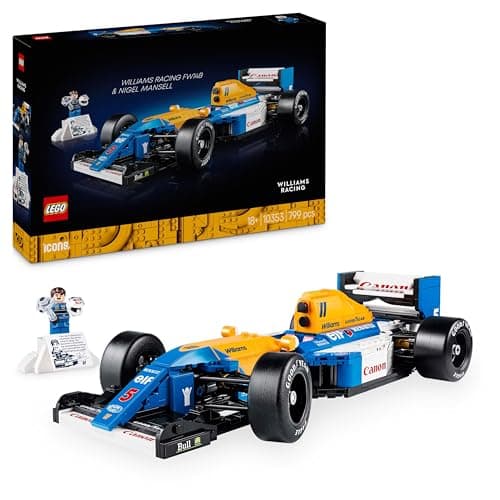 LEGO Icons Williams Racing FW14B et Nigel Mansell - Maquette de Voiture de F1 - Inclut minifigurine Collector de Pilote avec trophée et Casque - Idée Cadeau pour Adulte et Adolescent 10353 - Image 3
