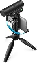Sennheiser MKE 400 + kit mobile, microphone directionnel pour caméra avec pince pour smartphone et mini trépied Manfrotto PIXI, 509257