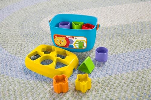 Fisher-Price FFC84 My Baby Toy Shape Sorter Box with 10 Blocks for Learning to Sort and Stack, Bright Colours, 6 Months and Above - Image 4