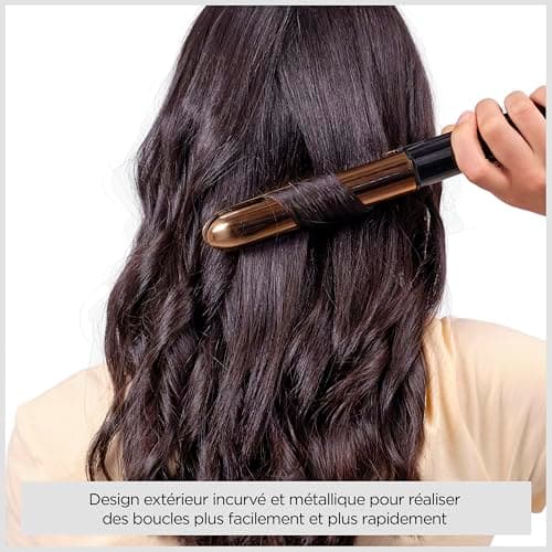 BaByliss Lisseur Cheveux Straight And Curl Brilliance-Plaques en titane, Ionique Anti-Frisottis,Chauffe rapide en 15 Secondes,Design métallique incurvé,5réglages de température jusqu'à 235°C,ST482E - Image 7