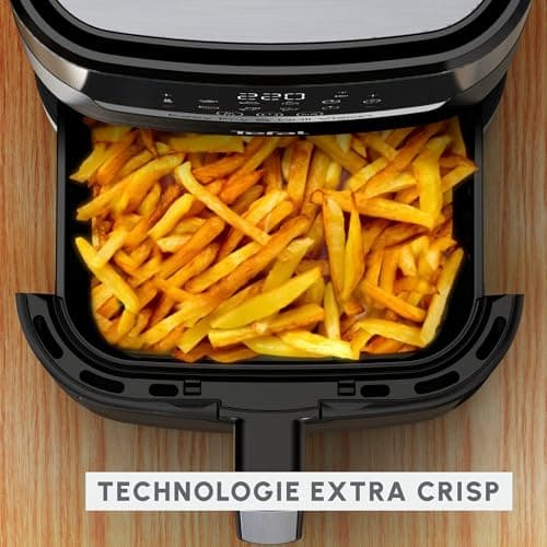 Moulinex Friteuse sans huile + Gril, Fenêtre amovible, Capacité XL 4,6 L, Jusqu'à 6 personnes, Air Fryer, Écran tactile, 8 programmes automatiques, Easy Fry & Grill Vision, EZ506820 - Image 9