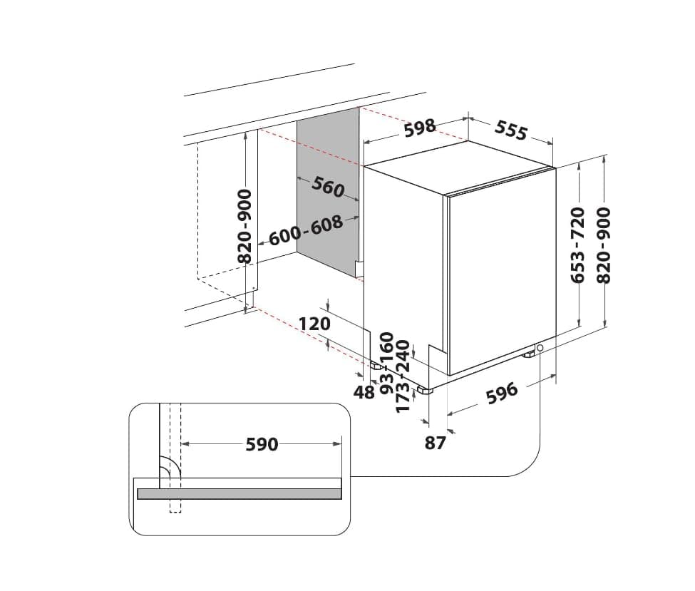 Lave-vaisselle 60cm 14 Couverts 46db Tout Intégrable - W2IHKD526A - Image 4