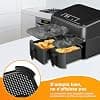 Air Fryer Anti-Splash Grille for Philips Dual Basket 9L, Air Fryer Accessory for Philips Series 3000 NA350/Series 5000 NA550, Anti-Spatter Airfryer Grid Effective Protection Heated Spiral - Image 6