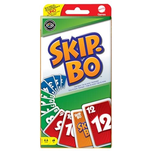 Mattel Games Skip-Bo, Jeu De Cartes, Jeu De Société Familial pour Adultes Et Enfants, À Utiliser comme Jeu De Voyage, 2 À 6 Joueurs, Jouet pour Enfant de 7 Ans et Plus, 52370 - Image 3