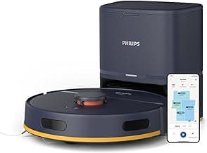 Philips Philips HomeRun 2000 series: Robot aspirateur serpillière 2700 Pa d'aspiration 130' d'autonomie, Navigation laser, Carpet boost, station de vidange automatique, Commande par app, Bleu Nuit (XU2100/10)