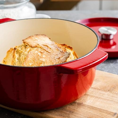 KitchenAid Cast Iron Enamelled Cast Iron Casserole Dish with Lid, Diameter 30 cm, Oval, 5.6L, 6.3 kg, High Quality & Durable, Sear, Frying, PFAS Free, Induction, Ergonomic Handle, Oven at 260°C, - Image 7