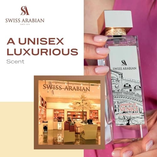 Swiss Arabian Passion of Venice Unisex Perfume Extract 100 ml – A Luxurious Fusion of Green Notes, Jasmine and Warm Amber Musk – A Captivating and Timeless Fragrance - Image 5