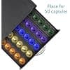 Navaris Coffee Capsule Drawer – Pod Holder for Nespresso Coffee Machine – Pod Holder Dispenser with 50 Capsules – Black - Image 6