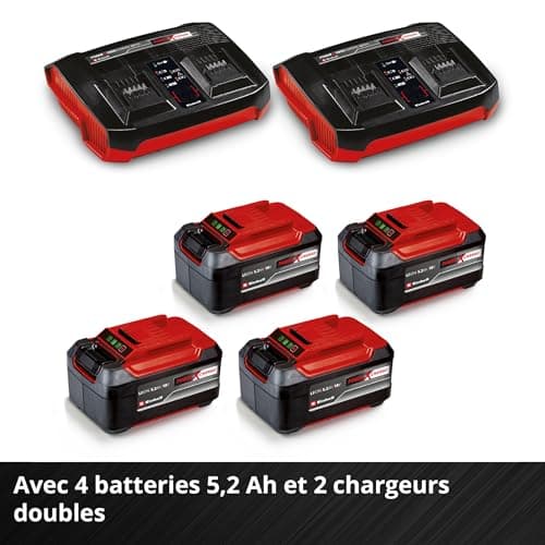 Einhell Professional Cordless Lawnmower GP-CM 36/52 S Li BL (4x5.2Ah) Power X-Change (36V, Brushless Motor, Cut to 52cm) Comes with 4 Batteries 5.2 Ah and 2 Dual Chargers - Image 7