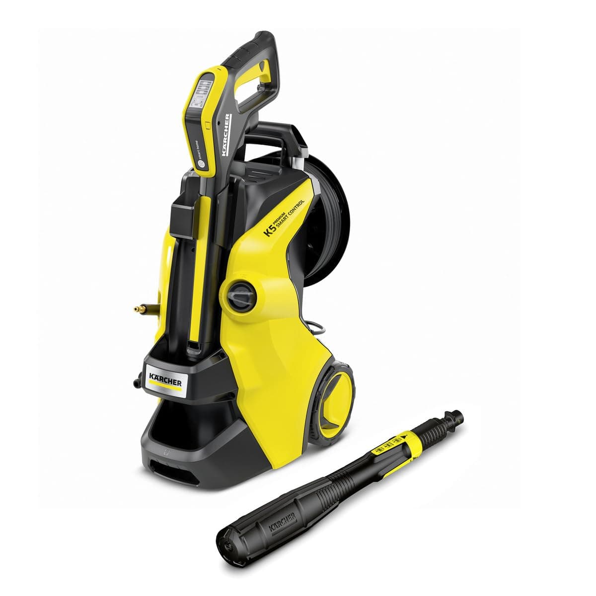 Kärcher 1.324-670.0 Pressure Washer K 5 Premium Smart Control: Innovative Link to One App Via Bluetooth for Multiple Cleaning Tasks - INCL. Hose Reel Yellow/Black - Image 1