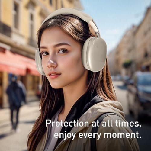 AirPods Max (2024/2020) Silicone Case Clear Soft TPU Cover Earmuffs Headband Cover for AirPods Max (USB-C/Lightning), Transparent Accessories for Apple - Image 7