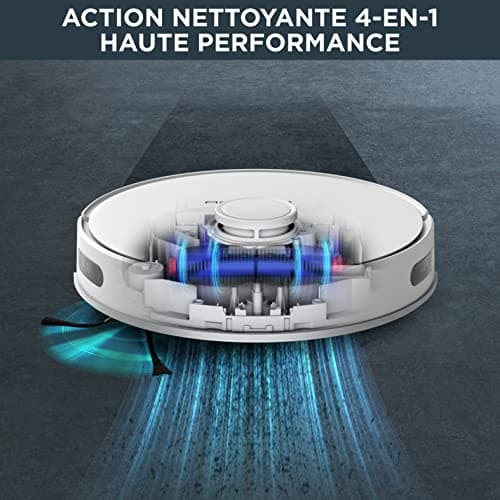 Rowenta Robot Vacuum Cleaner, 4-in-1 Cleaning, Optimized Electronic Wash Function, Ultra-Accurate Laser Navigation, Custom Settings, X-Plorer Series 75 S, White RR8567WH - Image 4