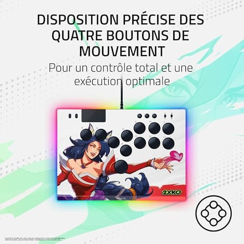 Razer Kitsune 2XKO Edition - Multi-Button Optical Arcade Controller for PS5 and PC - Layout with 4 Precise Motion Buttons - Flat Linear Optical Switches | 2XKO - Image 4