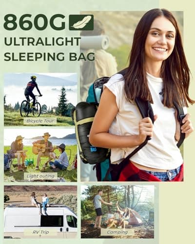 Sleeping Bag: Ohuhu Summer Sleeping Bag Adult 15°C ~ 25°C Compact Ultralight Adult for Camping, Hiking, Trekking, Outdoor Hiking - Image 7