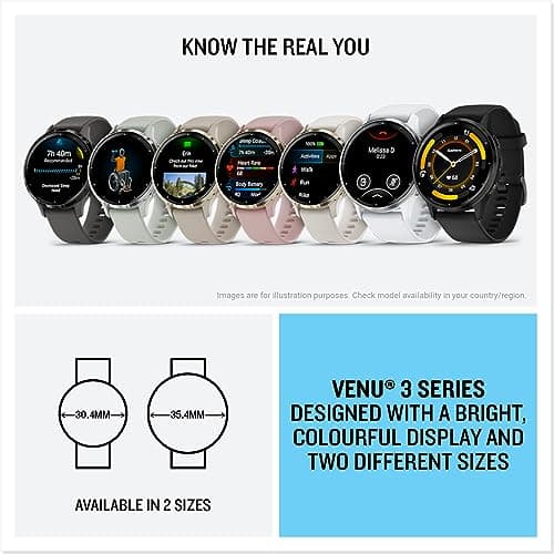 Garmin Venu 3S – GPS Sport and Health Smart Watch – Soft Gold with Linen Strap - Image 6