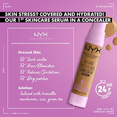 NYX Professional Makeup Anti-Cernes Sérum Correcteur Bare With Me, Fini Naturel, Couvrance Moyenne, Teinte : Vanilla (03) - Image 4
