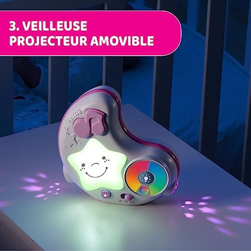 Chicco Enjoy Colours 3-in-1 Multifunctional Electronic Gym, Star Projector, Removable Night Light and Relaxing Music – Toys for Babies from Birth – Pink - Image 7