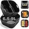 3PCS Silicone Air Fryer Mould 22-25cm for Russell Hobbs 8L/8.3L, Moulinex 7.5L, Cecotec/Cosori/Aigostar 6.5-8.5L, Reusable Square Airfryer Accessories (27170-56 27632-56) - Image 3
