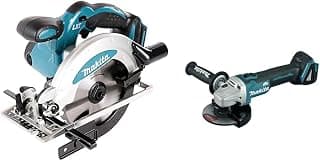 SCIE CIRCULAIRE MAKITA Ø 165 MM (MACHINE SEULE) - DSS610Z & DGA504Z - Mini-meuleuse à batterie 18V lithium-ion 125 mm BL seule machine sans chargeur ni batterie 60 x 450 mm,Noir