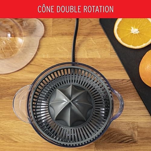 Moulinex Electric Citrus Press, Double Rotation, Capacity 0.45 L, Ultra Compact, Black PC120870 - Image 6
