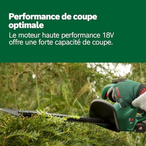 Bosch EasyHedgeCut 18-45 1 Cordless Hedge Trimmer (1 Battery, 2.0 Ah System, 18 Volts, Blade Length 45 cm, in Carton Packaging) - Image 6
