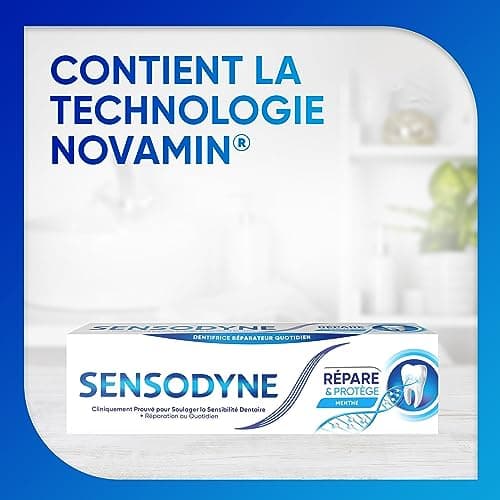 SENSODYNE Toothpaste Repairs and Protects, for Sensitive Teeth, Provides Long Lasting Protection, Mint, Pack of 2 x 75 ml - Image 7