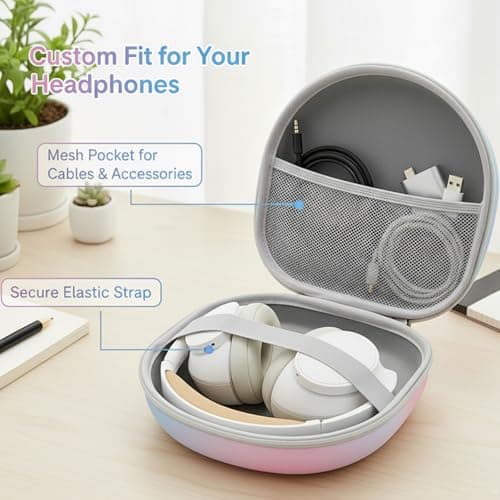 Case Cover for JBL/Sony/Soundcore/Bose/BERIBES, Wireless Noise Cancelling Headphones, Portable Travel Headphone Case, Universal for Most Rotation Headphones - Image 3