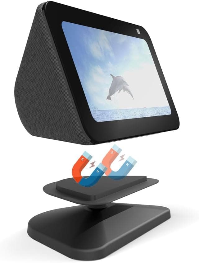 Support réglable à 45 ° pour Amazon Echo Show 5 - Inclinez simplement votre Echo Show 5 vers l'avant ou vers l'arrière pour améliorer l'angle de vue (Echo Show 5, Noir) A345 - Image 1