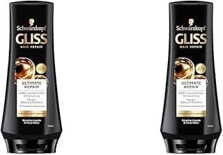 Schwarzkopf - Gliss - Après-Shampoing Ultimate Repair - Soin Cheveux Secs et Cheveux Abîmés - Répare et Renforce - 95% d'ingrédients d'origine naturelle - Flacon de 200ml (Lot de 2)
