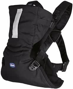 Chicco EasyFit Ergonomic Baby Carrier from 0 Months to 9 kg, Easy to Use Baby Carrier for Parents with Head and Neck Attachment, Black