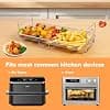 ENSINE Air Fryer Accessories for Ninja Foodi FlexDrawer 10.4L AF500EU, Air Fryer Grill Compatible COSORI TWINFRY Dual Blaze 10L - 2-in-1 Stackable Airfryer Racks, Double Level, Durable Stainless Steel - Image 4