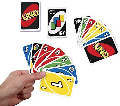 Mattel Games UNO Classique, Jeu De Cartes Familial pour Enfants Et Adultes, Jeu De Société pour Soirée Jeux en Famille Ou en Voyage, 2 À 10 Joueurs, Jouet pour Enfant de 7 Ans et Plus, W2087 - Image 8