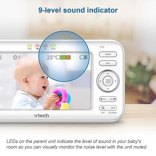 Vtech Indoor Vision XXL BM4550 Video Baby Monitor 720p Extra Large Screen French Version 1 Unit (Pack of 1) - Image 4