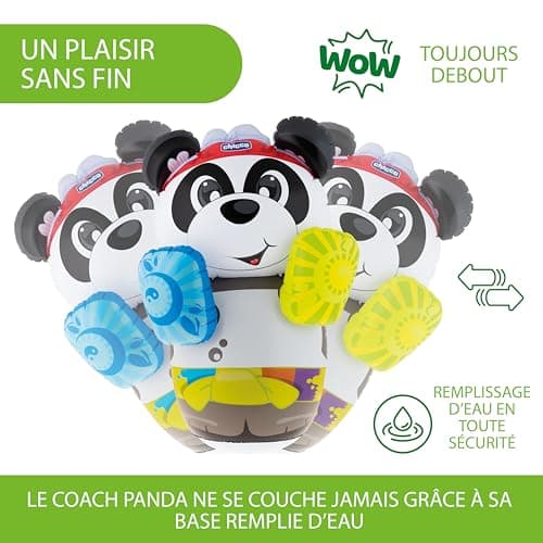 Chicco My Coach Panda, Kids Electronic Inflatable Punch Bag with Funny Sounds Water Fill Base to Keep Bag Balance, Kids Toy 2-5 Years - Image 6