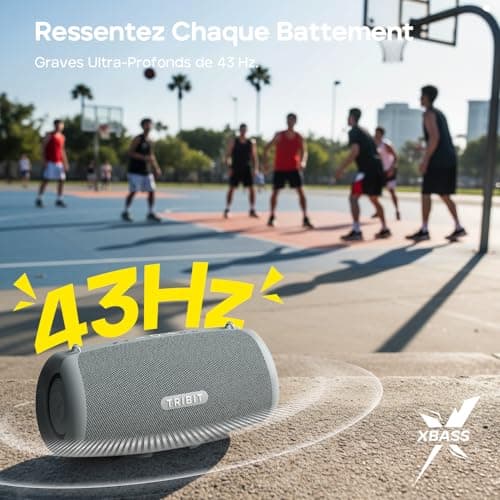 Tribit StormBox Lava Powerful Bluetooth Speaker, 80W Wireless Speaker, 24H Battery Life, IP67 Waterproof, Bluetooth 5.4, Custom EQ, XBas, TWS Pairing for Camping/Beach/Party/Outdoor - Image 4
