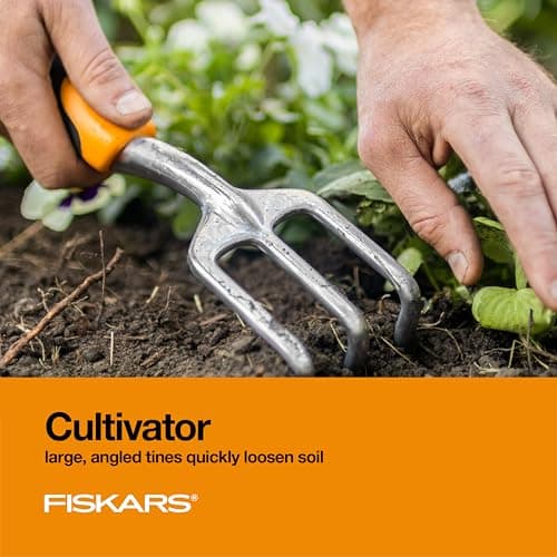 Fiskars Ergo Recyclable Garden Tool Kit Black/Orange - Image 5
