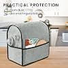 kwmobile Cover Compatible with KitchenAid 4.3-4.8 Liter - Protective Cover with 3 Pockets for Linen Food Processor - Dark Grey - Image 4