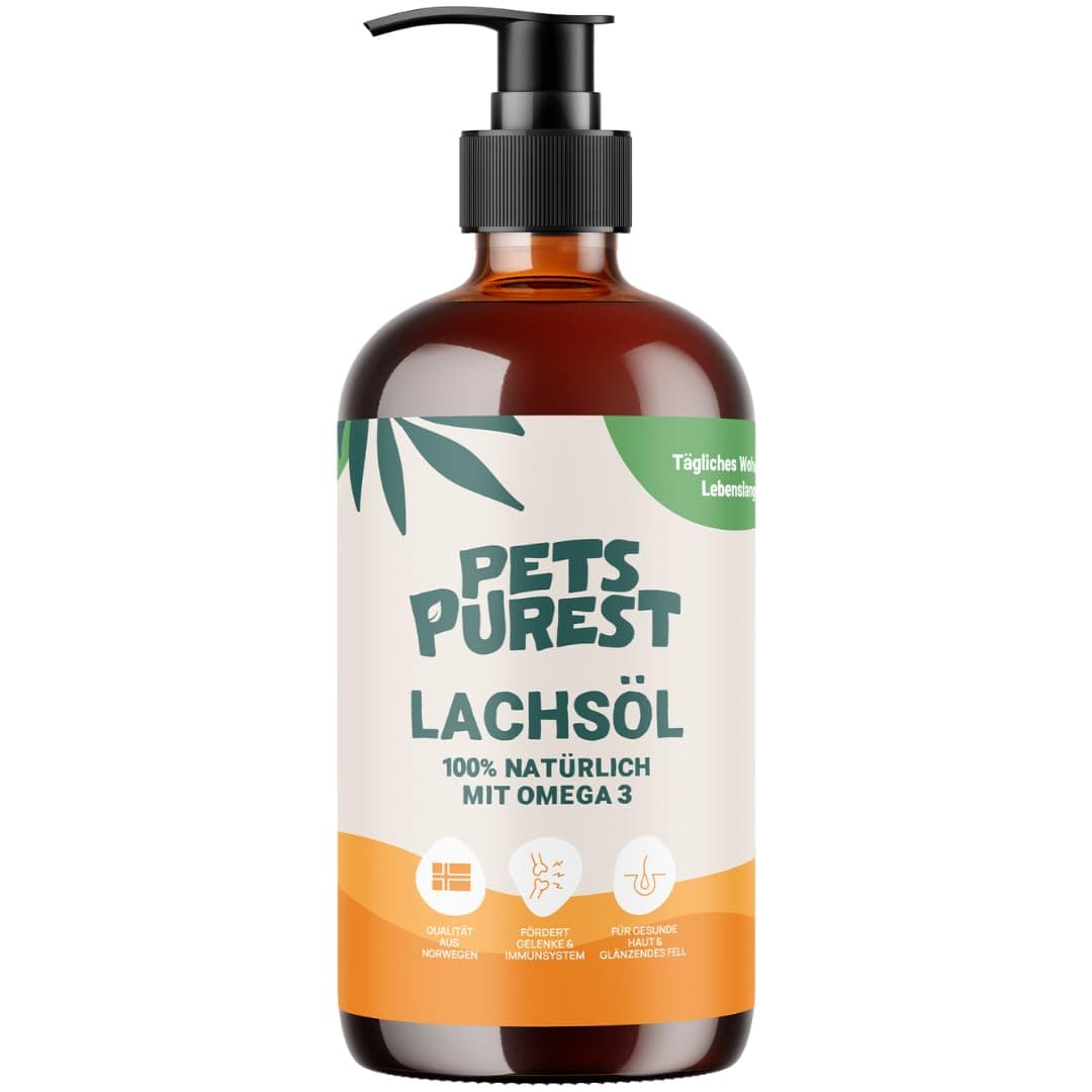 Salmon Oil Pets Purest Salmon Oil for Dogs and Cats 1000ml - Pure Norwegian Salmon Oil with Omega 3-6-9 and Vitamin E - Supports Skin, Coat, Joints and Immune System
