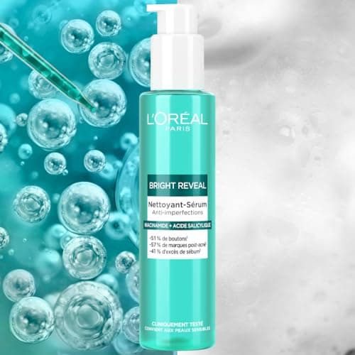 L'Oréal Paris - Anti-Blemish Cleansing Serum - Enriched with Niacinamide and Salicylic Acid - Cleanses Skin & Corrects Spots - For All Skin Types - Bright Reveal - 150ml - Image 7