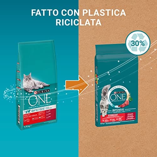 PURINA ONE | Benefits | Sterilized Adult Cat | Dry Food | Helps maintain a strong immune system | Beef & Whole Grain | Bag | 9.7 kg - Image 4