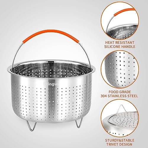 6 Litre Stainless Steel Steamer Basket for Instant Pot Flower Pots - Image 6